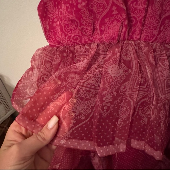 NWT Anthropologie Let Me Be Sleeveless Sheer Tiered Midi Dress Sz S - Picture 11 of 16